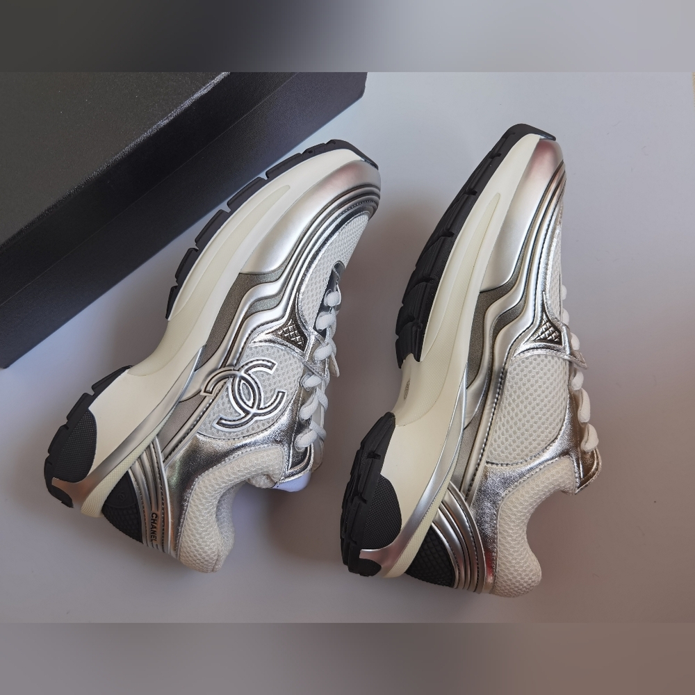 Chanel Silver Sneakers - Picture 4 of 13